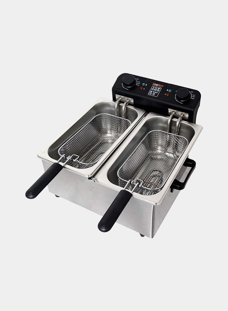 Dual Basket Deep Fryer 6 L 2800 W 816102013 Silver - pnsku/N70054022V/45/_/1710221491/e2dae550-d7ac-4969-88f2-3d1089e8e5fd