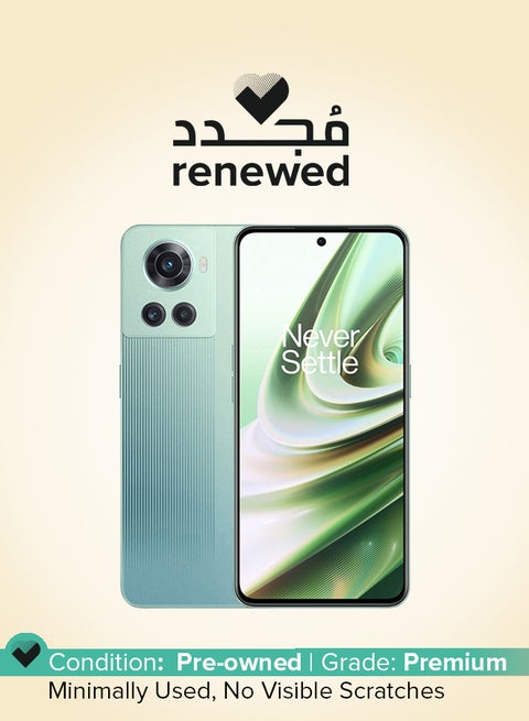مجدد - هاتف 10R بشريحتي اتصال باللون الأخضر الغابةي وذاكرة وصول عشوائي (RAM) سعة 12 جيجابايت وذاكرة داخلية سعة 256 جيجابايت يدعم تقنية 5G - الإصدار العالمي