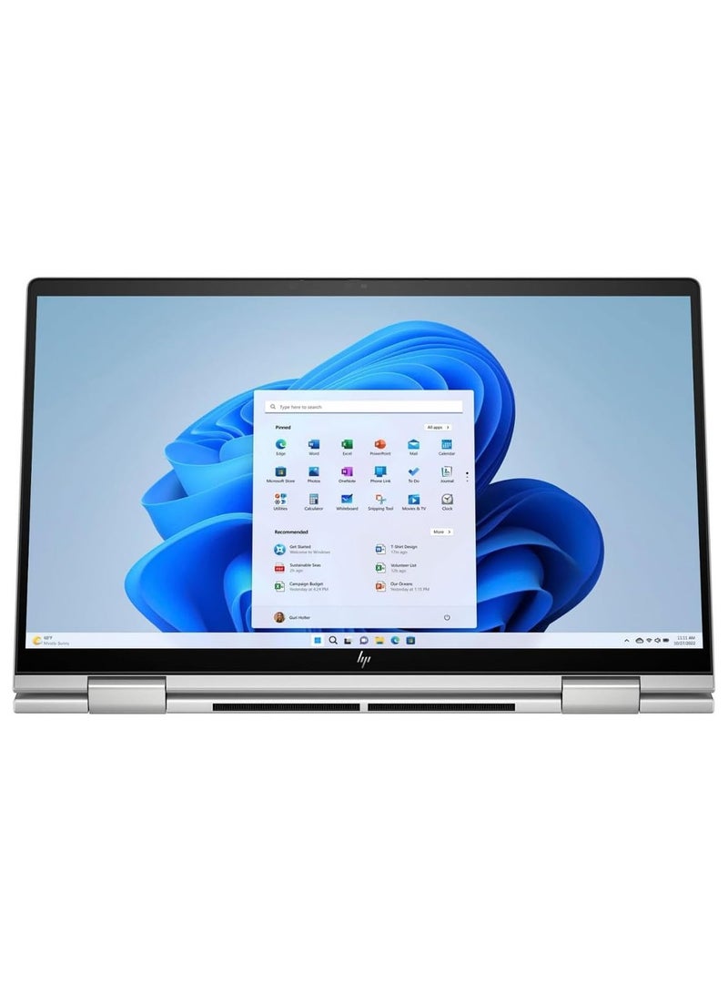 HP - 2023 Newest Slim Envy Convertible-2-In-1 (Upgraded Version) Laptop 14-Inch Display, 13th Generation Core i7-1355U Processor/16GB RAM/1TB SSD/Intel Iris XE Graphics/Windows 11 English/Arabic Silver - Image 1