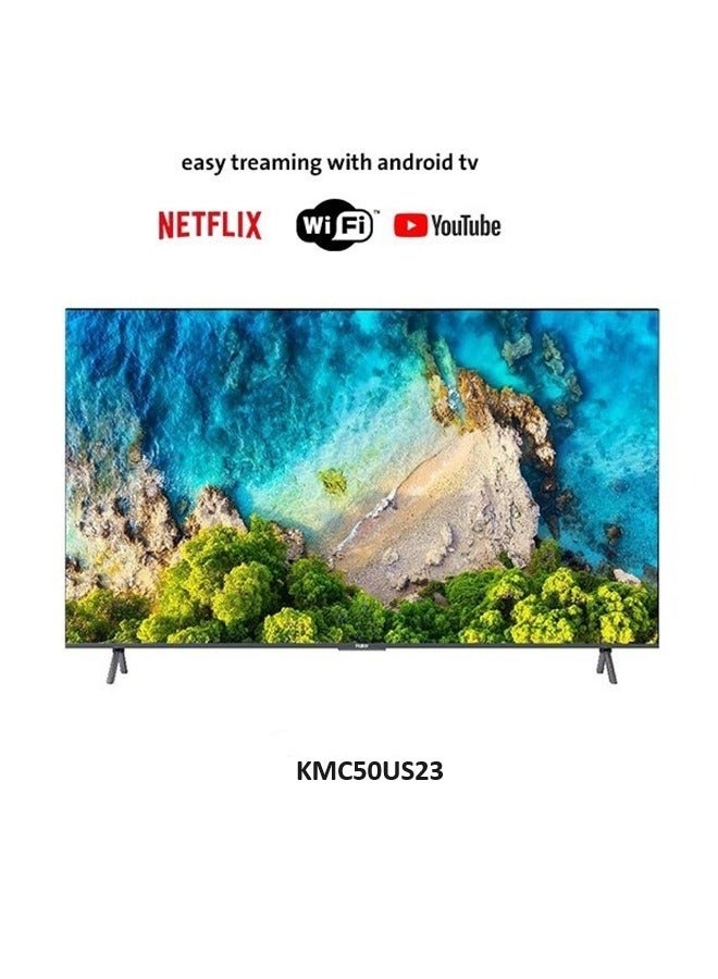 كي ام سي تلفزيون ذكي 4K LED بدون إطار مقاس 50 بوصة - Image 1