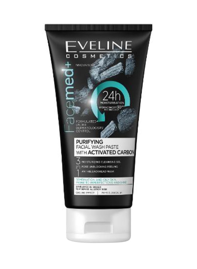 Eveline - Facemed+ Purifying Carbon Wash Paste Oily Skin 150ml - Image 1