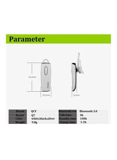 QCY Q7 Bluetooth V3.0 Headset Wireless Stereo Hand-free Headphone with Mic white  - Image 2