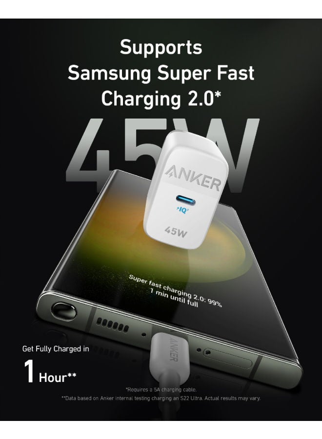 Anker - Anker 313 Charger 45W B2B White - Image 1