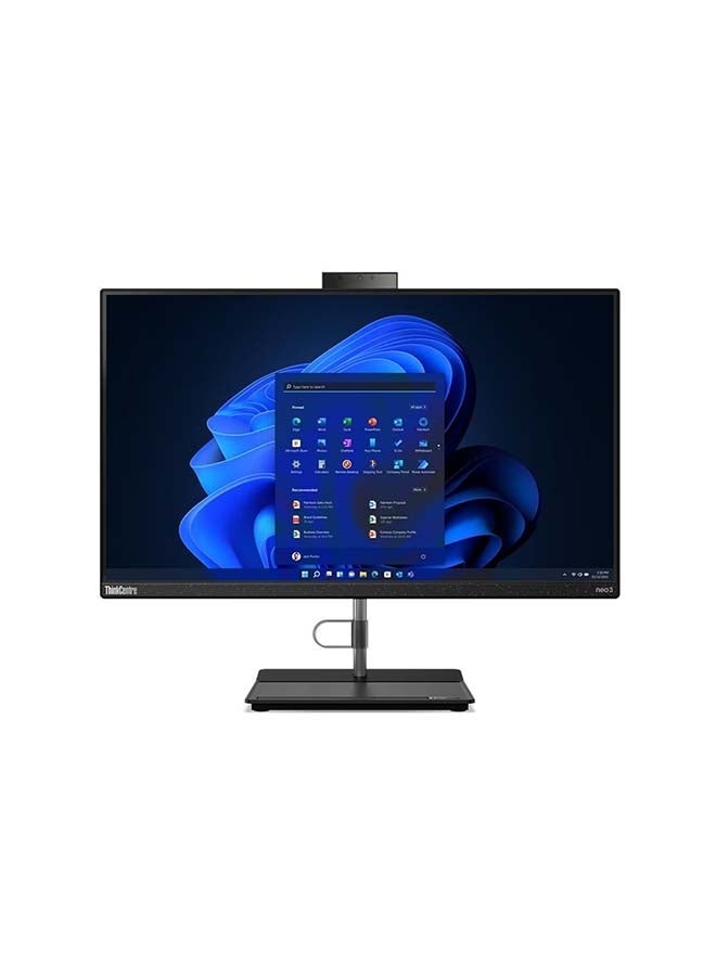 Lenovo - ThinkCentre Neo 30a AIO With 27-Inch Display, Core i5-12450H Processor/8GB RAM/256GB SSD/Intel XE Graphics/Windows 11 Pro English Raven Black - Image 1