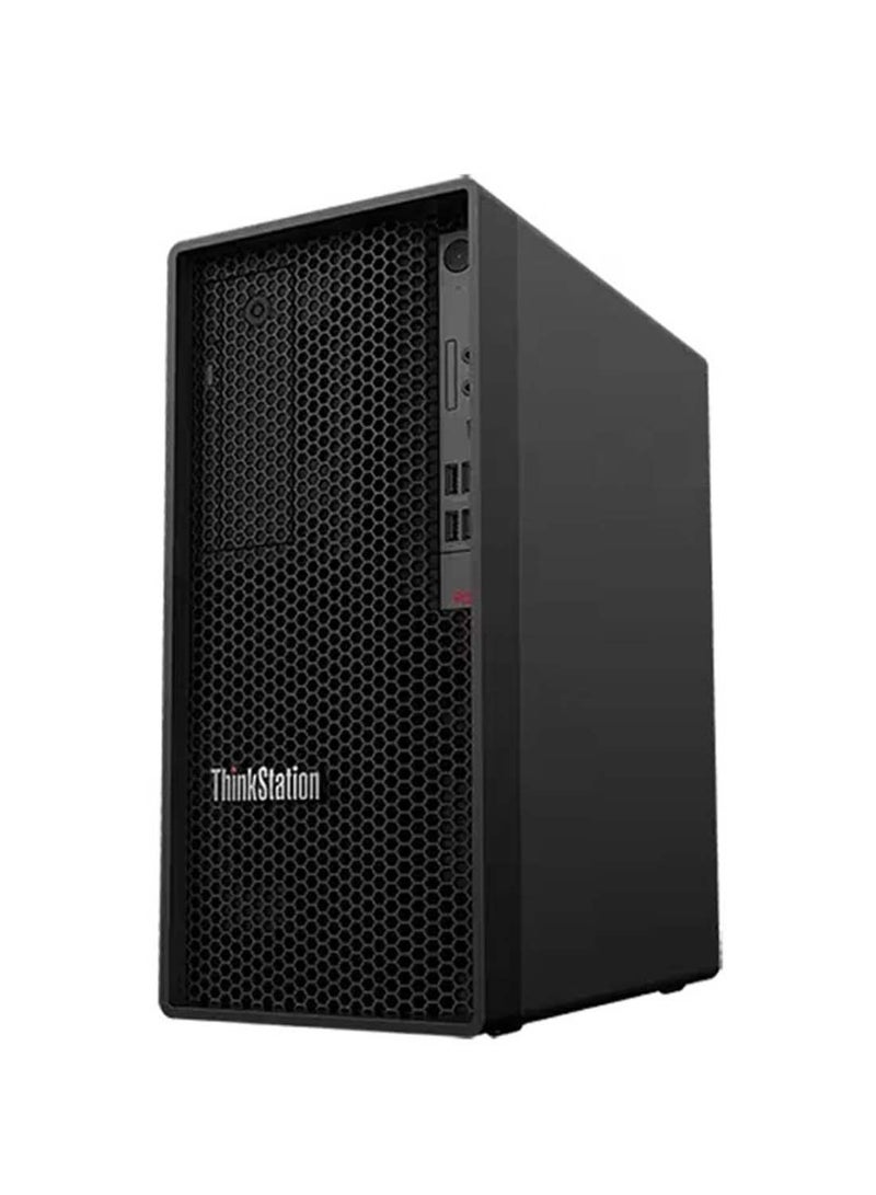 Lenovo - ThinkStation P360 Tower Workstation, Core i7-12700 Processor/8GB RAM/512GB SSD//Intel Iris XE Graphics/Windows 11 Pro Black - Image 1