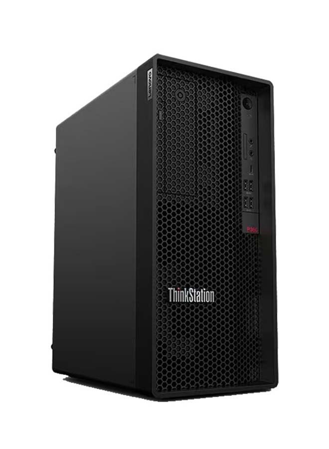 Lenovo - ThinkStation P360 Tower Workstation, Core i7-12700 Processor/8GB RAM/512GB SSD//Intel Iris XE Graphics/Windows 11 Pro Black - Image 1
