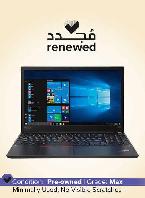 Renewed - ThinkPad E15 With 15.6-Inch FHD Display,Intel Core i7-10510U/Quad Core/10th Gen/8GB RAM DDR4/256GB SSD/AMD Radeon RX 640 2GB Graphics/Windows 10 Pro English Black