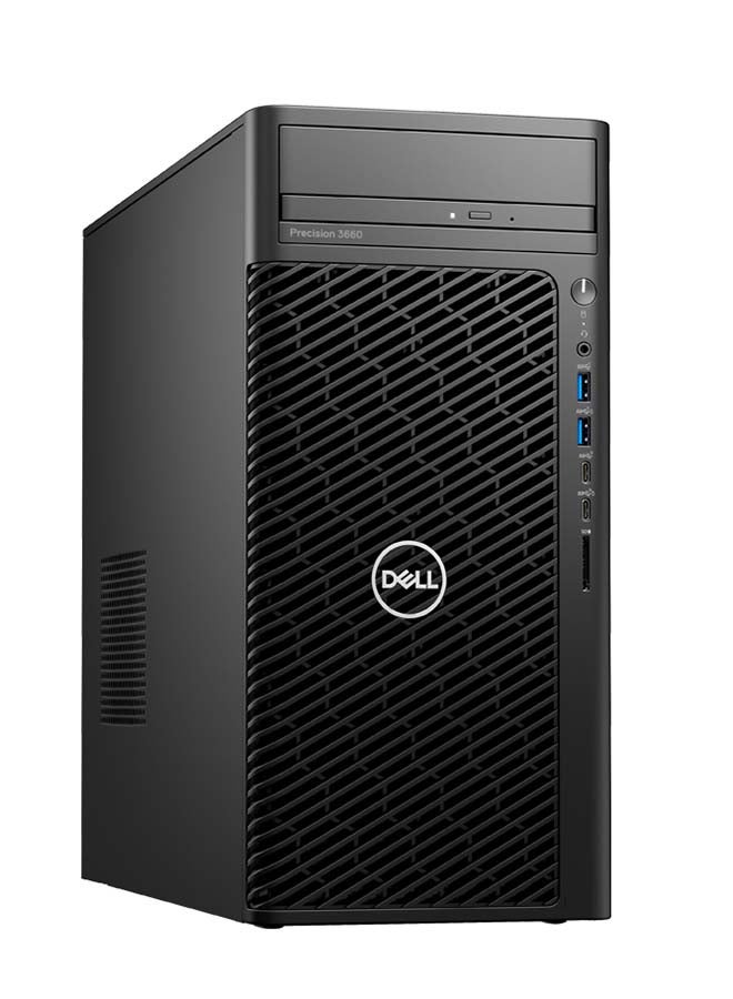 Precision 3660 Tower Workstation, Core i7-12700K Processor/8GB RAM/1TB HDD Windows10 Pro Black