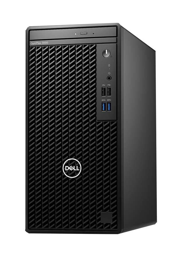 DELL - Dell OptiPlex 3000 MT Intel Core i3 12100 Processor/4GB RAM/256GB SSD/Intel Iris XE Graphics/Windows 11 Pro Black - Image 1