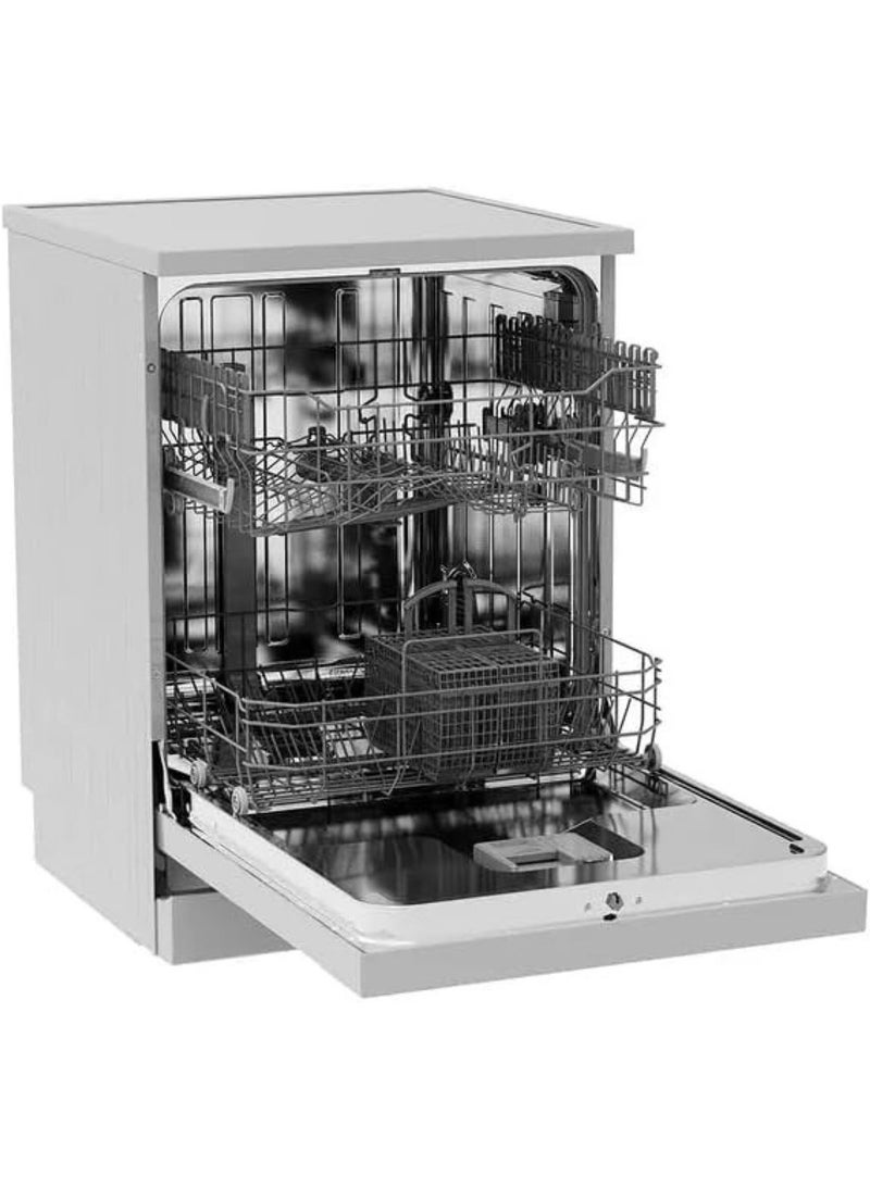 Hisense 15 Place settings Freestanding Dishwasher 8 Programs Model -1 Year Full Warranty HS623E90W ‎White  - Image 3