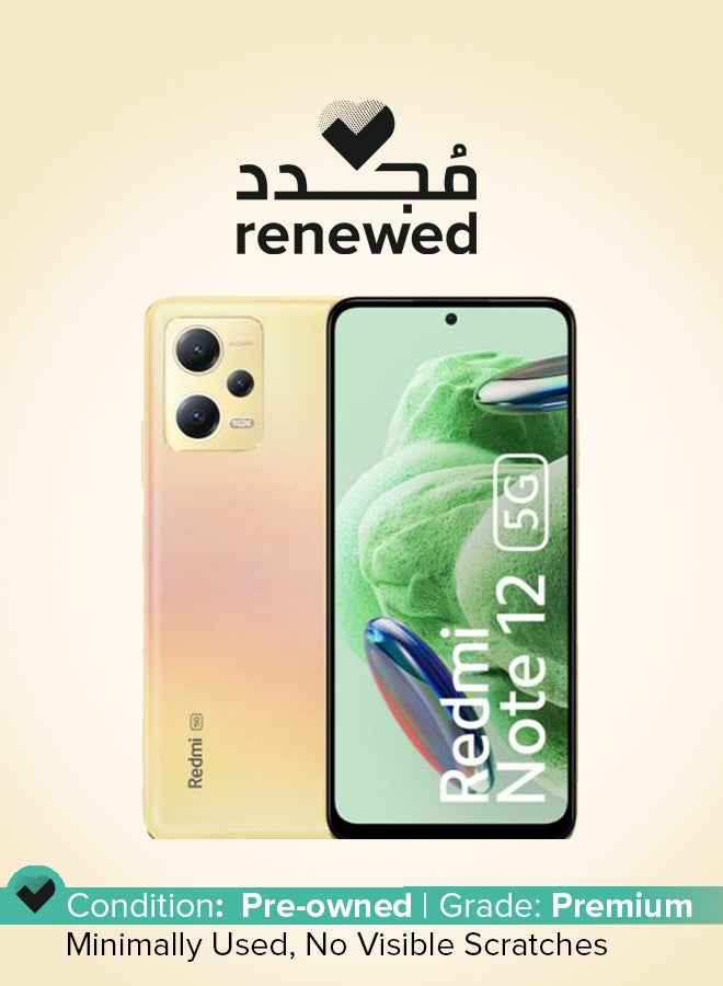 Xiaomi Renewed - Redmi Note 12 5G Dual SIM Sunrise Gold 6GB 128GB GSM/LTE  - Image 1