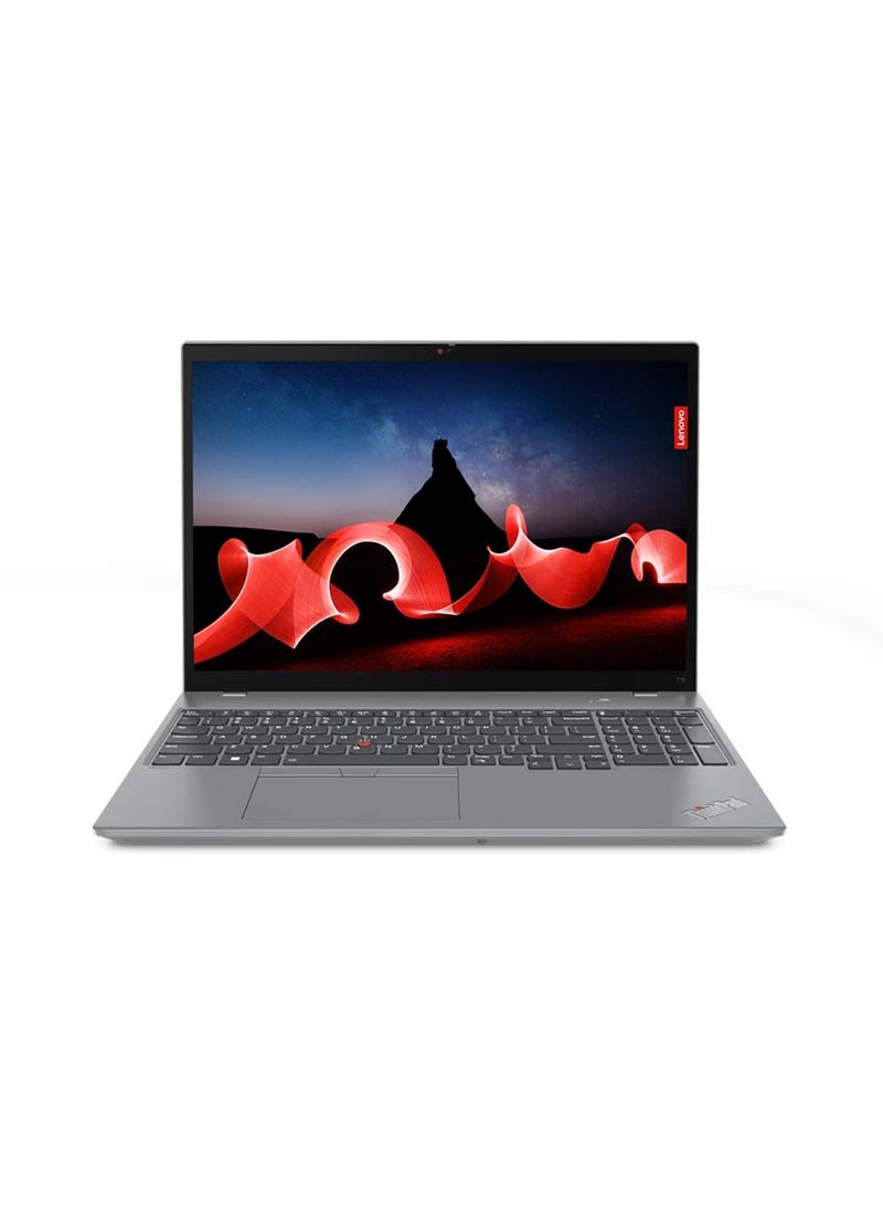 Lenovo THINKPAD T16 G2 (Upgraded Version) Laptop With 16-Inch Display, Core i7-1355U Processor/16GB RAM/512GB SSD/Intel Iris XE Graphics/Windows 11 Pro English Storm Grey  - Image 1