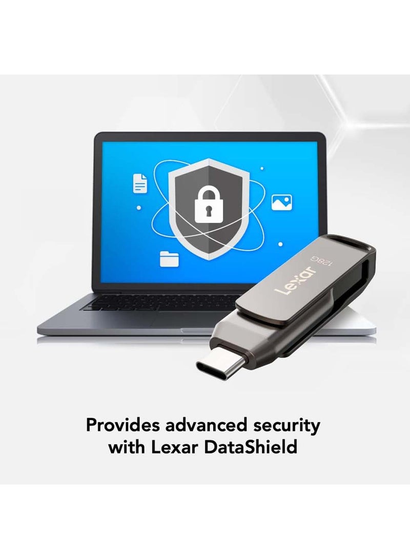 Lexar - 256GB JumpDrive Dual Drive D400 USB 3.2 Gen 1 Type-C and Type-A Flash Drive, Up to 130MB/s Read (LJDD400256G-BNQNU) 256 GB - Image 1