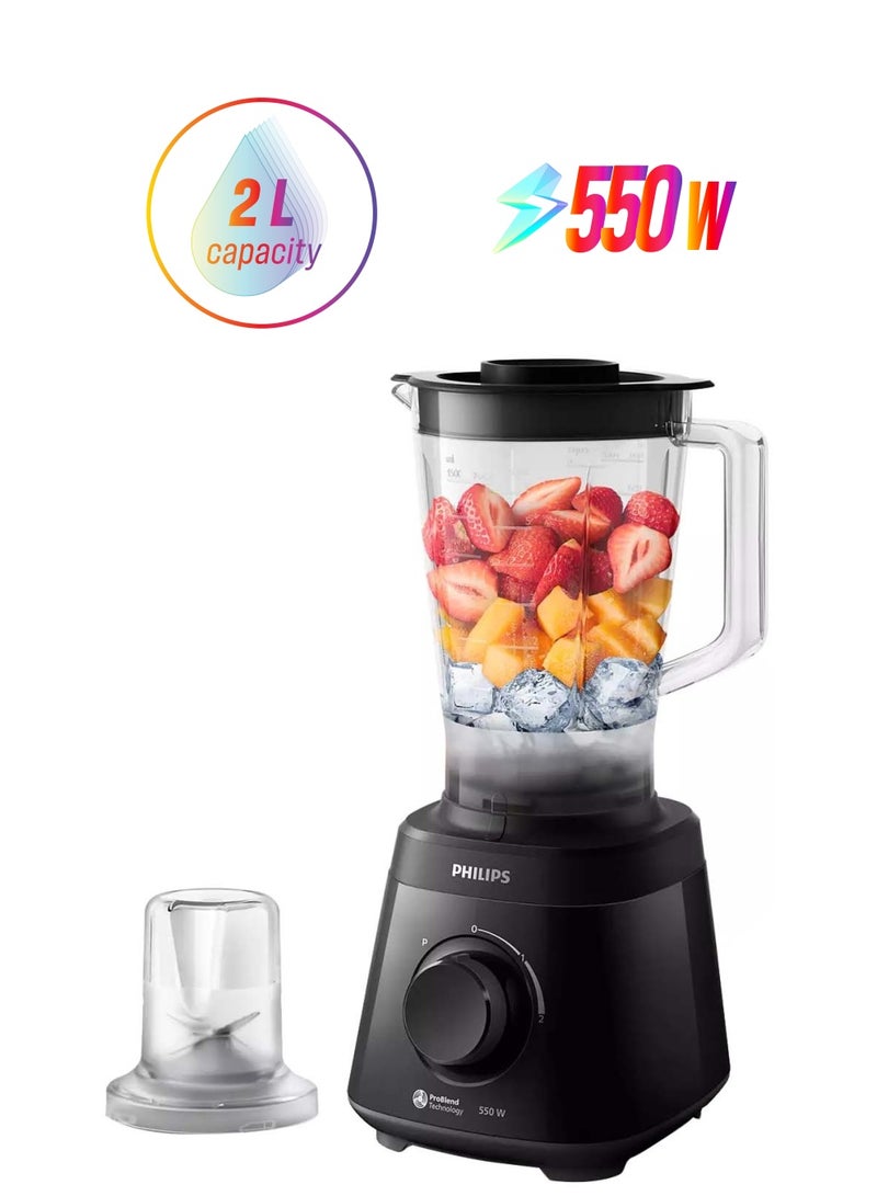 Philips - Daily Collection Blender 2 L 550 W HR2141/90 Black - Image 1