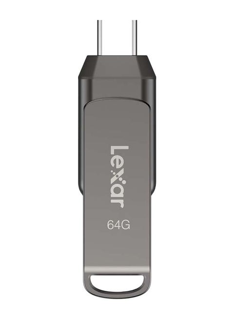 64GB JumpDrive Dual Drive D400 USB 3.1 Type-C and Type-A Flash Drive, Up to 130MB/s Read (LJDD400064G-BNQNU) 64 GB