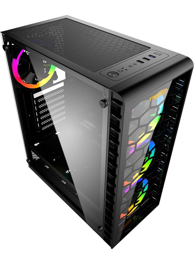 TWISTED MINDS Killstreak-03 ATX Mid Tower Gaming Computer Case with ARGB LED Fans (TM188-11-B) Black  - Image 3