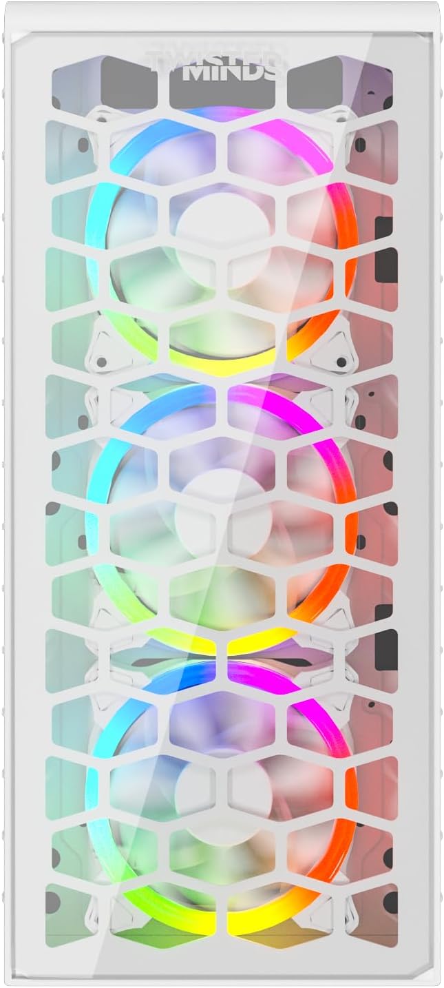TWISTED MINDS Killstreak-03 ATX Mid Tower Gaming Computer Case with ARGB LED Fans (TM188-11-W) White  - Image 4