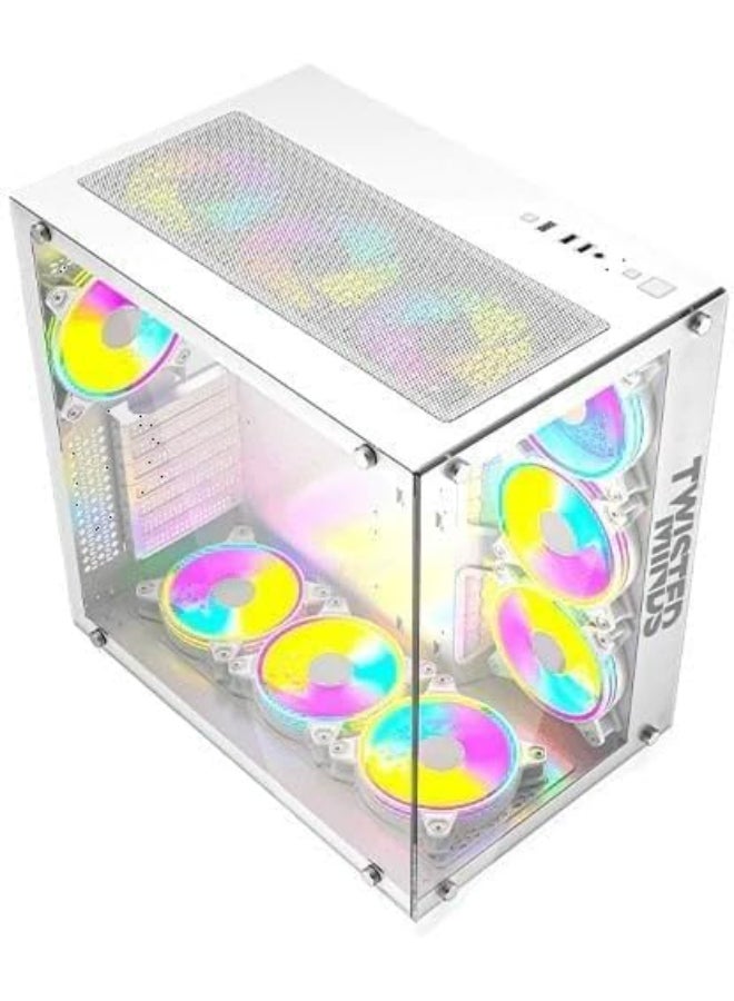 TWISTED MINDS Bullet-07 Mid Tower Gaming Case (TM1-W-S) White  - Image 2