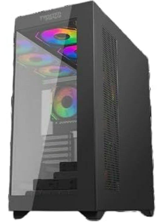 TWISTED MINDS Quantum Mid Tower Gaming Case With RGB and Tempered Glass (TM-290XL-9-B) Black  - Image 2