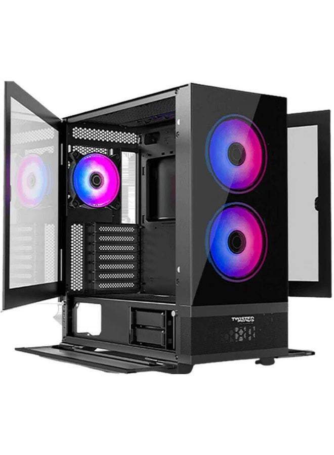 تويستيد مايندز علبة كمبيوتر ألعاب Minimalist-04 (TM-X5-B) متوسطة الحجم بحجم E-ATX مع زجاج مقسّى مزدوج ومراوح ARGB  - Image 2