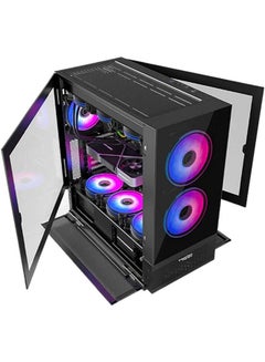 TWISTED MINDS Minimalist - 04 Mid-Tower E-ATX Gaming PC Case, Tempered Glass + Mesh Panels, Ample Cooling, Pre-installed 4*120mm ARGB Fans, Fits up to 420mm AIO, USB 3.0 / 2.0, HD, TM-X5-B Black  - Image 3