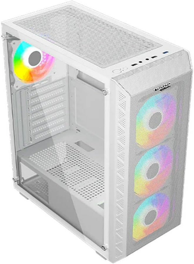 03 هيكل ألعاب Apex Mid Tower مع لوحة أمامية شبكية (TM-GM-I-W)