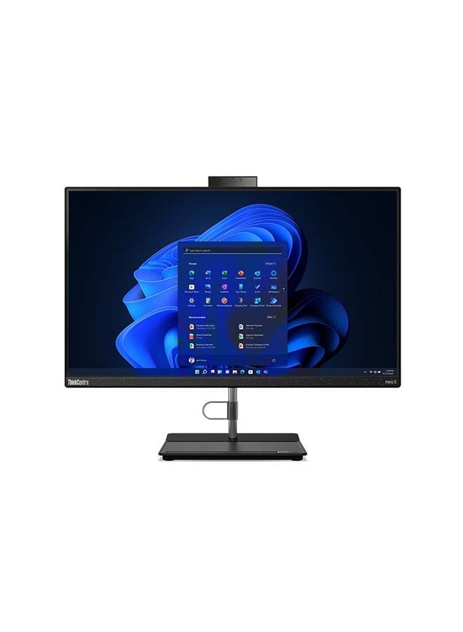 Lenovo - ThinkCentre Neo 30a AIO With 27-Inch Display, Core i7-1260P Processor/8GB RAM/512GB SSD/Intel XE Graphics/Windows 11 Pro English/Arabic Raven Black - Image 1