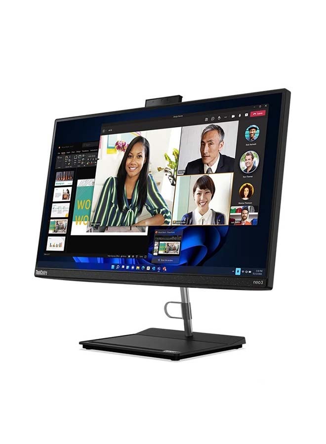 Lenovo - ThinkCentre Neo 30a AIO With 27-Inch Display, Core i7-1260P Processor/8GB RAM/512GB SSD/Intel XE Graphics/Windows 11 Pro English/Arabic Raven Black - Image 1