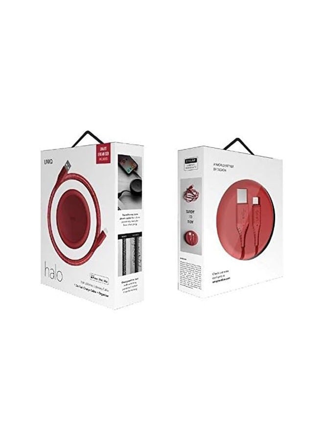 Uniq - Uniq Halo USB-A To Lightning Cable 1.2M - Carmine Red - Image 1