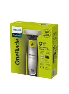 فيليبس مجموعة ماكينة تشذيب الوجه والجسم الكهربائية الهجينة OneBlade QP2834/60  - Image 2