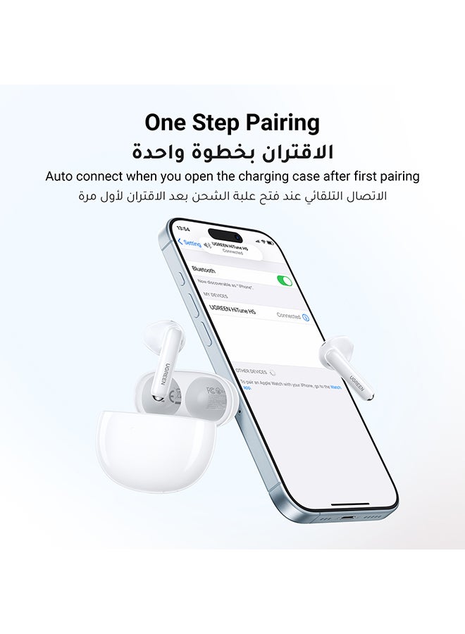 Wireless Earbuds Bluetooth 5.3, HiTune H5 Earphones in Ear Noise-reducing Headphones 26Hrs Playtime With Charging Case, Immersive Premium Sound Long Distance Connection Headset For iPhone 16/15 white - pnsku/N70054747V/45/_/1712224771/ffa6b686-b7bf-4037-bf1d-93b657350720