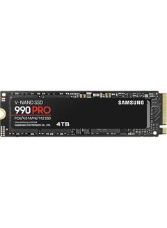 سامسونج سلسلة 990 PRO - 4 تيرابايت PCIe Gen4. X4 NVMe 2.0c - SSD داخلي M.2 (MZ-V9P4T0B/AM)  - Image 1