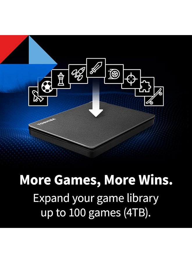 توشيبا Canvio Gaming Portable External Hdd 1Tb Black, Hdtx110Xk3Aa, Toshiba_Canvio_Gaming 1 TB - Image 2