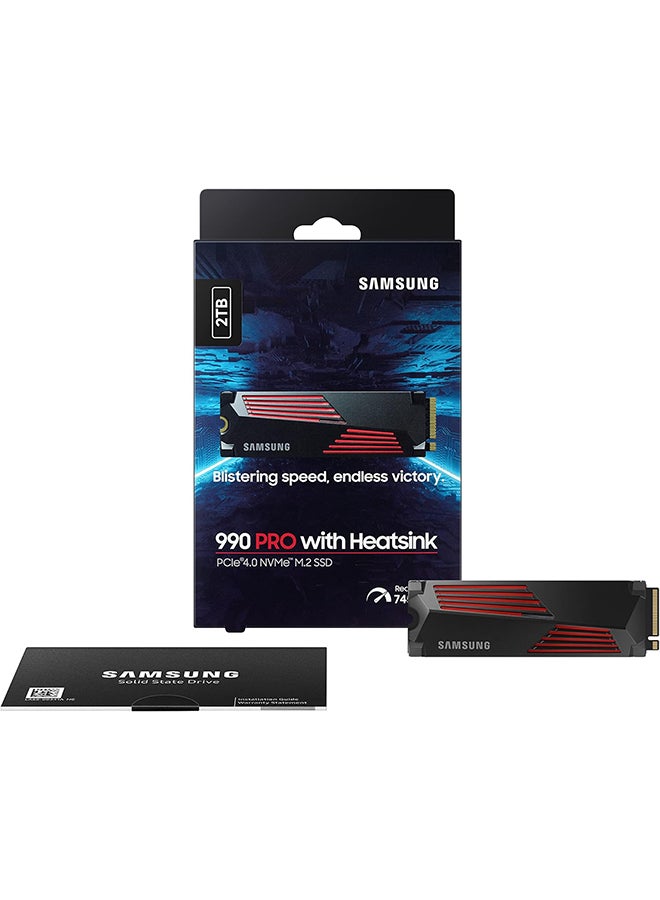 سامسونج 990 PRO With Heatsink SSD 2TB PCIe 4.0 M.2 Internal Solid State Drive Up to 7,450 MB/s Read, 6,900 MB/s Write With Heatsink MZ-V9P2T0CW 2 TB  - Image 3
