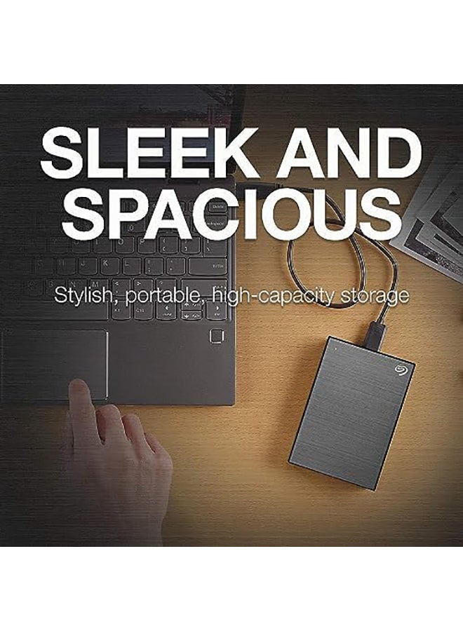 Seagate - One Touch with password, 2TB, portable external hard drive, PC, Notebook & Mac, USB 3.0, Black (STKY2000400) 2 TB - Image 1