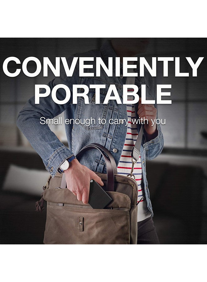 Seagate - One Touch with password, 2TB, portable external hard drive, PC, Notebook & Mac, USB 3.0, Black (STKY2000400) 2 TB - Image 1