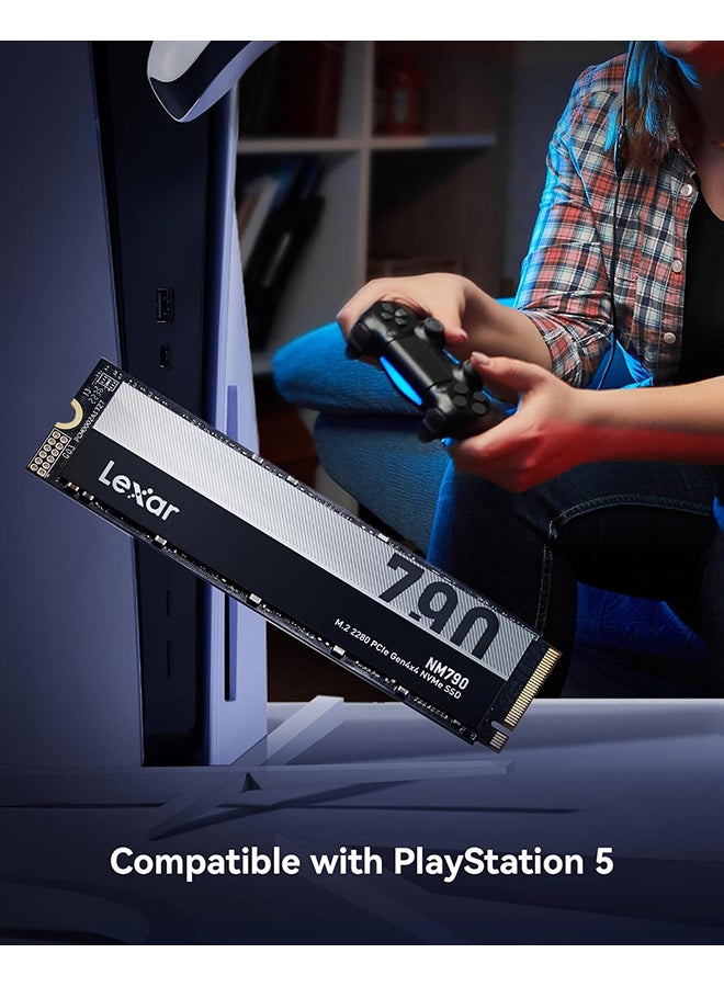 Lexar - NM790 2TB SSD, M.2 2280 PCIe Gen4x4 NVMe 1.4 Internal SSD, Up to 7400MB/s Read, Up to 6500MB/s Write, Internal Solid State Drive for PS5, PC, Laptop, Gamers, Professionals (LNM790X002T-RNNNG) 2 TB - Image 1