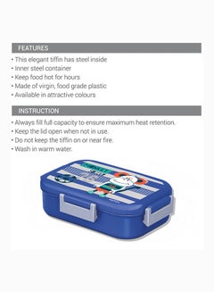 Milton Milton Flat Mate Insulated Tiffin - Lunch Box - Blue 700ml  - Image 3