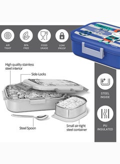 Milton Milton Flat Mate Insulated Tiffin - Lunch Box - Blue 700ml  - Image 4