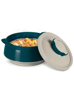 Milton 3-Piece Casserole Set (850ml, 1.35L, 1.85L) Double-Walled Hotpot with PU Insulation & Stainless Steel Inner, Keeps Food Hot/Cold, Perfect for Serving Chapati, Roti & Mandi - Venice Reg Marble Green 1.85Liters  - Image 2