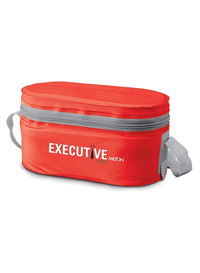 Milton - 6-Piece Lunch Box Set with Insulated Bag & Cutlery - Includes Microwave Safe Oval Plastic Container (500ml) & 2 Stainless Steel Containers (280ml Each), Keeps Food Hot - Executive Red 450ml - Image 1