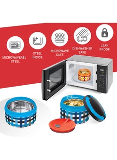 Milton Thermoware Microwow Pro Tiffin 2 Milton Blue 480ml  - Image 3