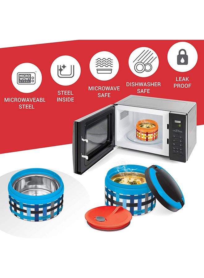 Milton Thermoware Microwow Pro Tiffin 2 Milton Blue 480ml  - Image 3