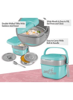 Milton Cubic Tiffin Big Assorted colour 1100ml  - Image 3