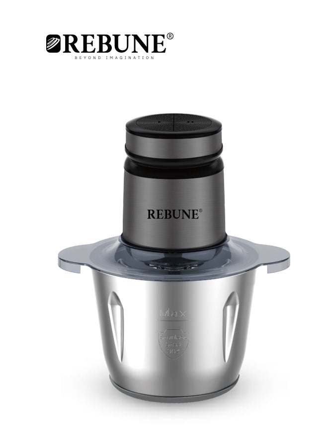 REBUNE Stainless Steel Meat And Vegetable Grinder 3 L 500 W RE-2-164 Silver  - Image 2