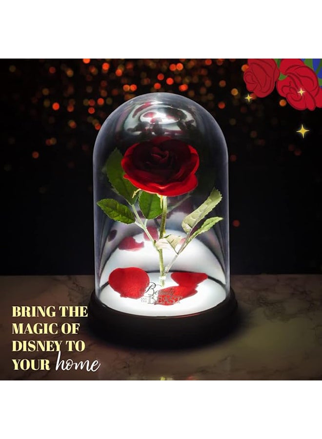 بالادون وردة Paladone Beauty and The Beast Enchanted Rose Light، تعمل باللمس، بضائع ديزني المرخصة رسميًا - Image 3