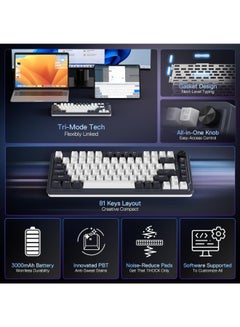 REDRAGON K673 PRO 75% Wireless Gasket RGB Gaming Keyboard  - Image 2