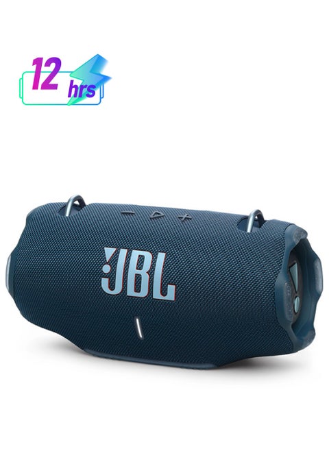 Xtreme 4 Portable Waterproof Speaker With Massive Pro Sound And A Convenient Shoulder Strap Blue