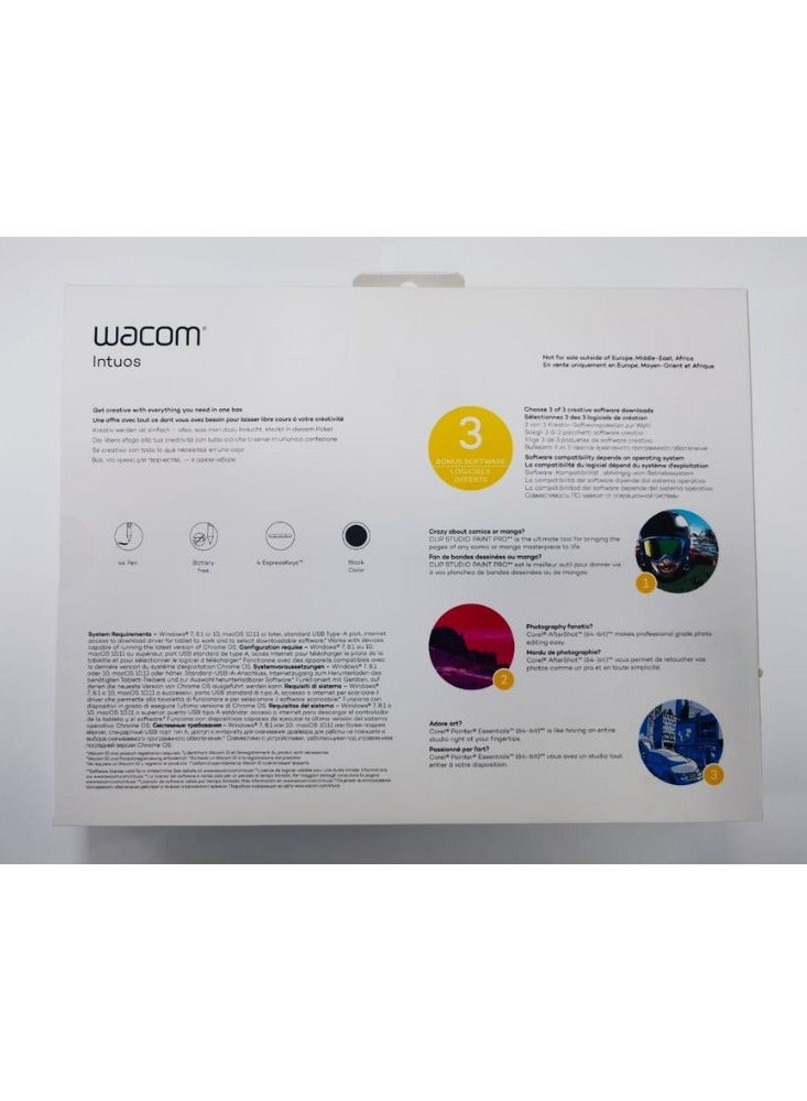 Wacom - Intuos Medium CTL-6100K-B - (Non-Bluetooth) Creative Drawing Tablet Black - Image 1