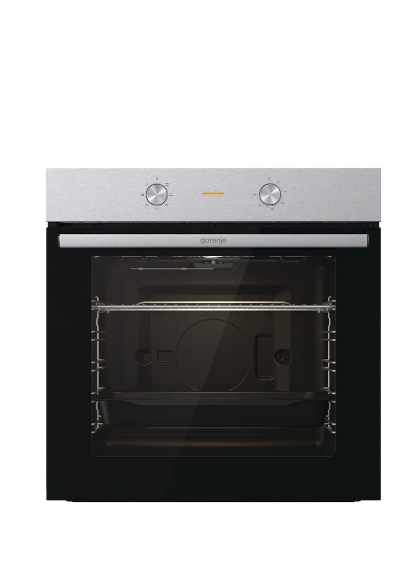 Gorenje Electric Built In Oven With Grill 84 Liters 60 Cm Multi-Function Stainless Steel BO6712E02XK Silver - Image 1